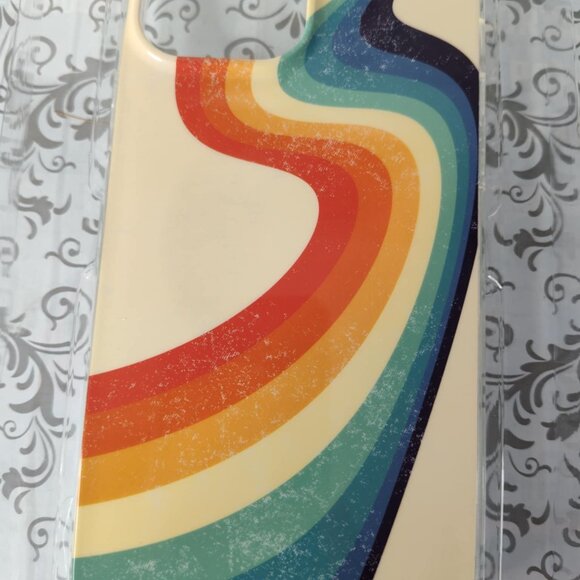 XO Poppy Phone Case For Iphone 15/14/13 Wavy Rainbow Magsafe Full Coverage - Picture 2 of 4